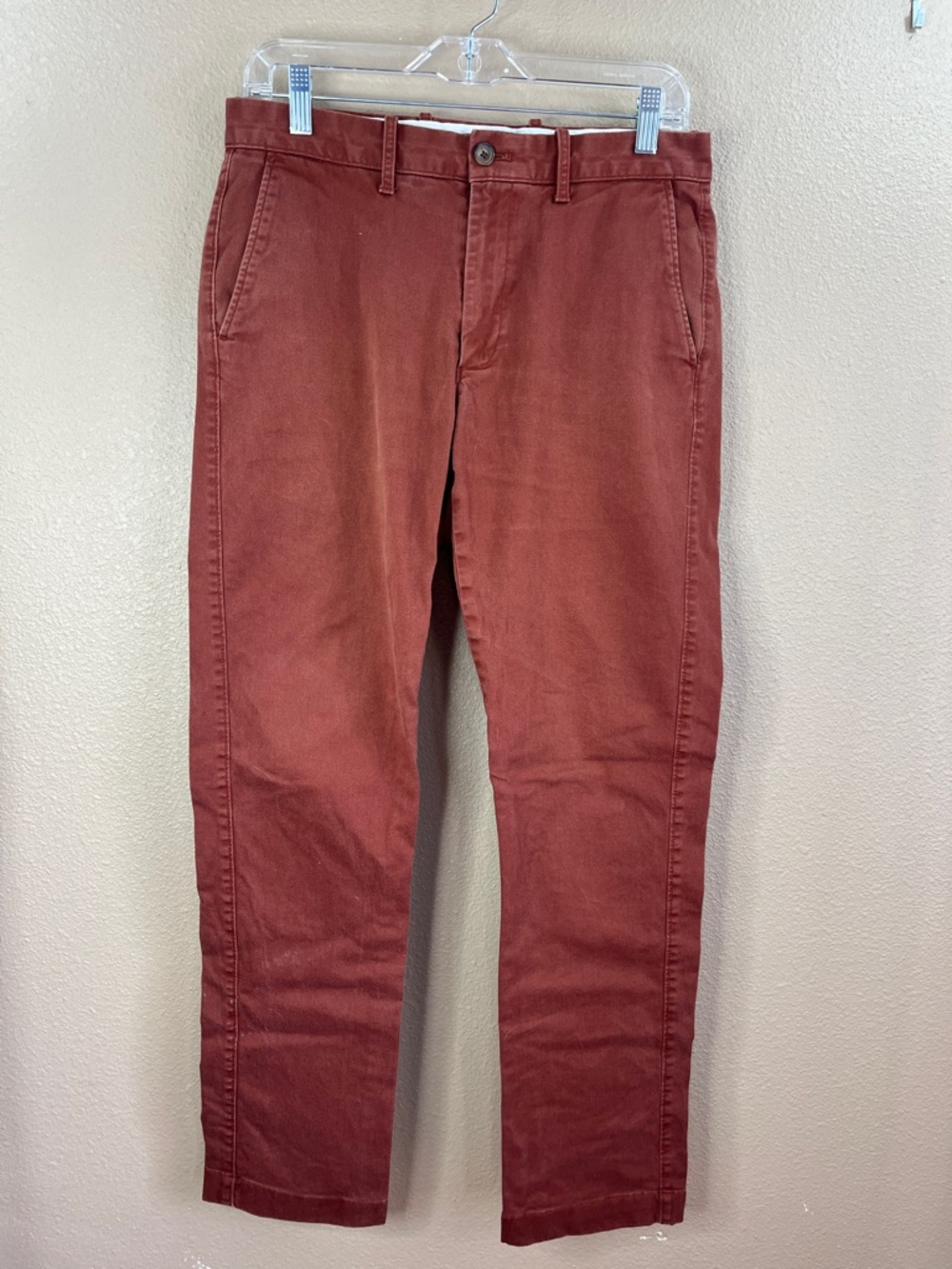 J. Crew Men's Brick Red Cotton Chinos